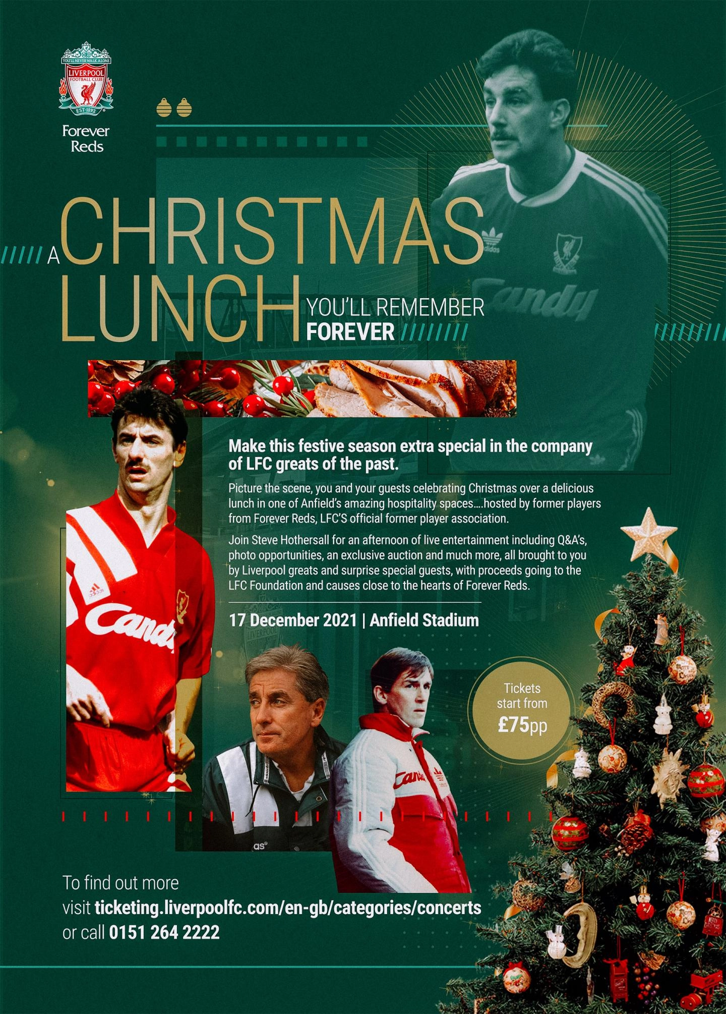 Tickets to the Forever Reds Christmas Lunch Liverpool FC